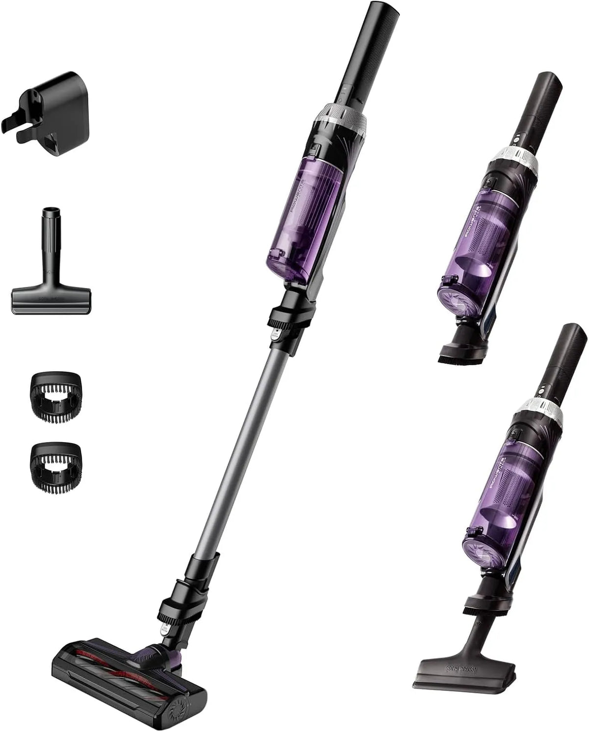 Rowenta Staubsauger RH1128, bis zu 40 Min. Laufzeit, Lithium-Ionen Batterie, inklusive. Zubehör, 2-in-1 Stabstaubsauger & Handstaubsauger kabellos