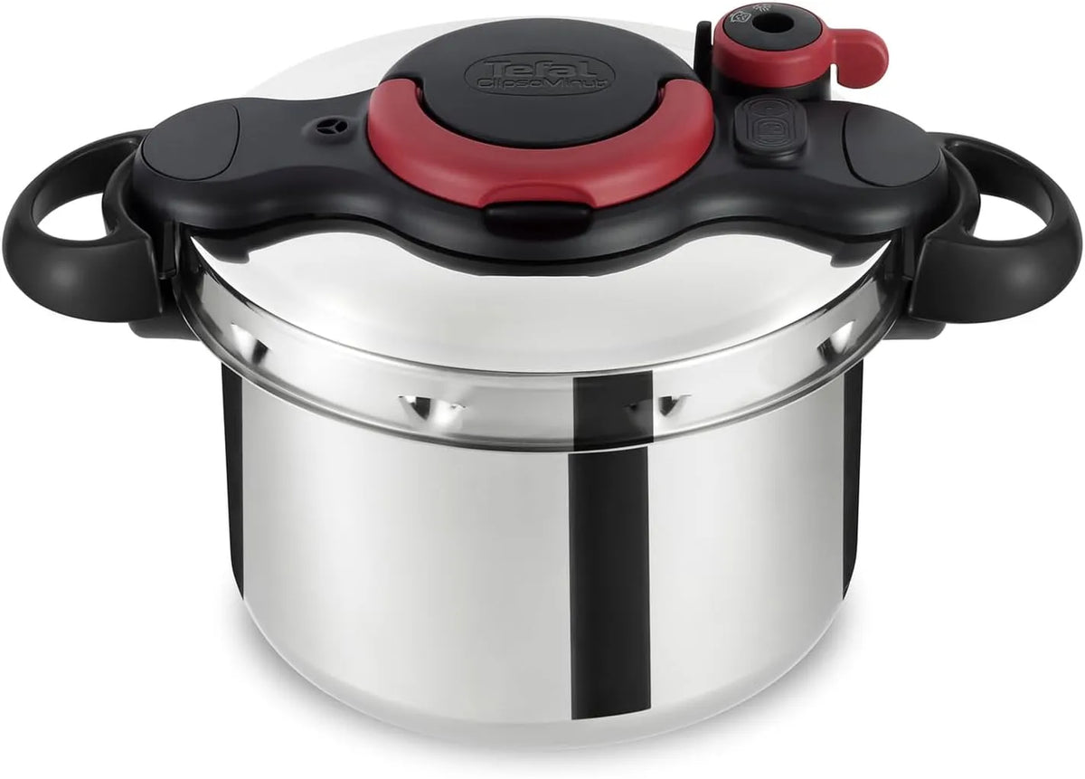 Tefal Clipso Minut Easy Druckkochtopf, Breite 22 cm, Fassungsvermögen 6 l, Edelstahl, bunt