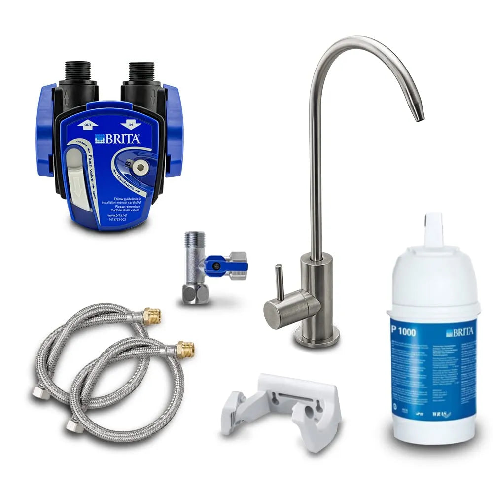 Modell 1-Weg-Wasserhahn P1000 AORA, kompatibel mit BRITA Filter & Filterkopf, Untertisch-Wasserfilter-System
