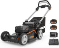 Worx Rasenmäher WG748E 2x20V 2x4Ah, NITRO Akku 40V, leistungsstarke bürstenloser Motor -46cm Schnittbreite, 7 Schnitthöhenstufe
