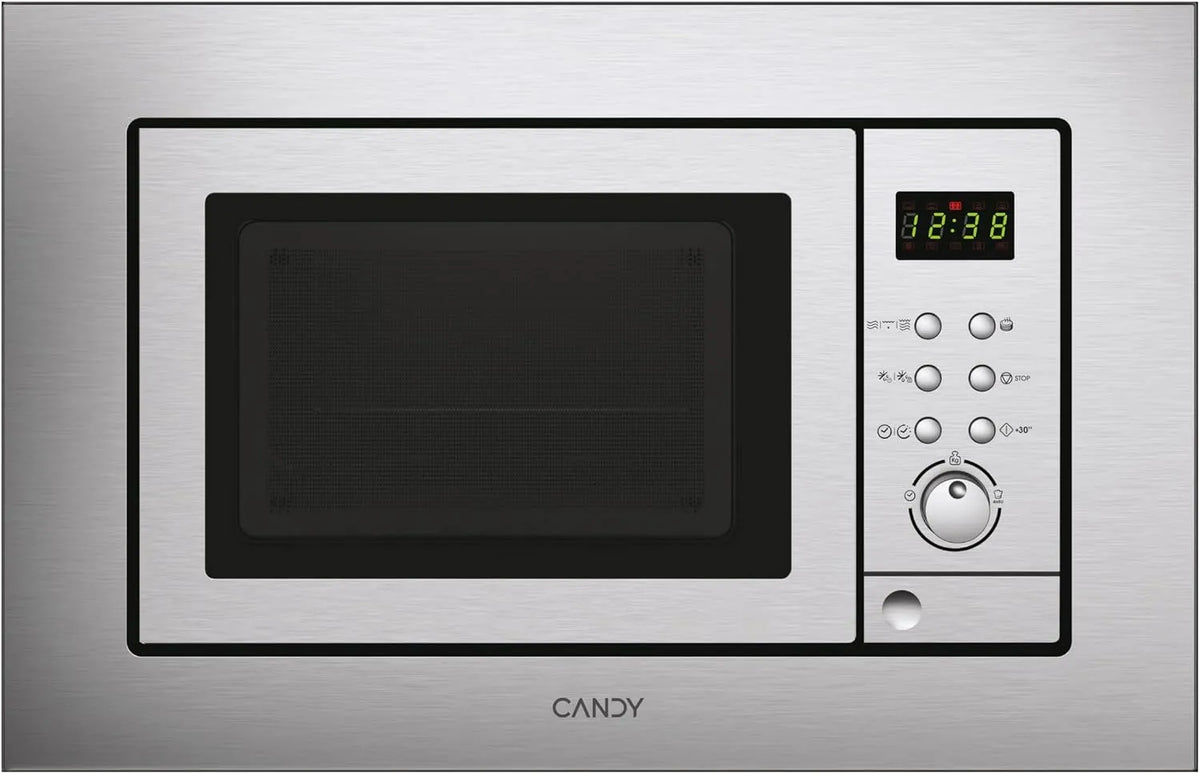 Candy Mikrowelle MIC 201 EX, Grill: 1000W, Volumen: 20 Liter, Leistung 800W, Metallisch, Einbau