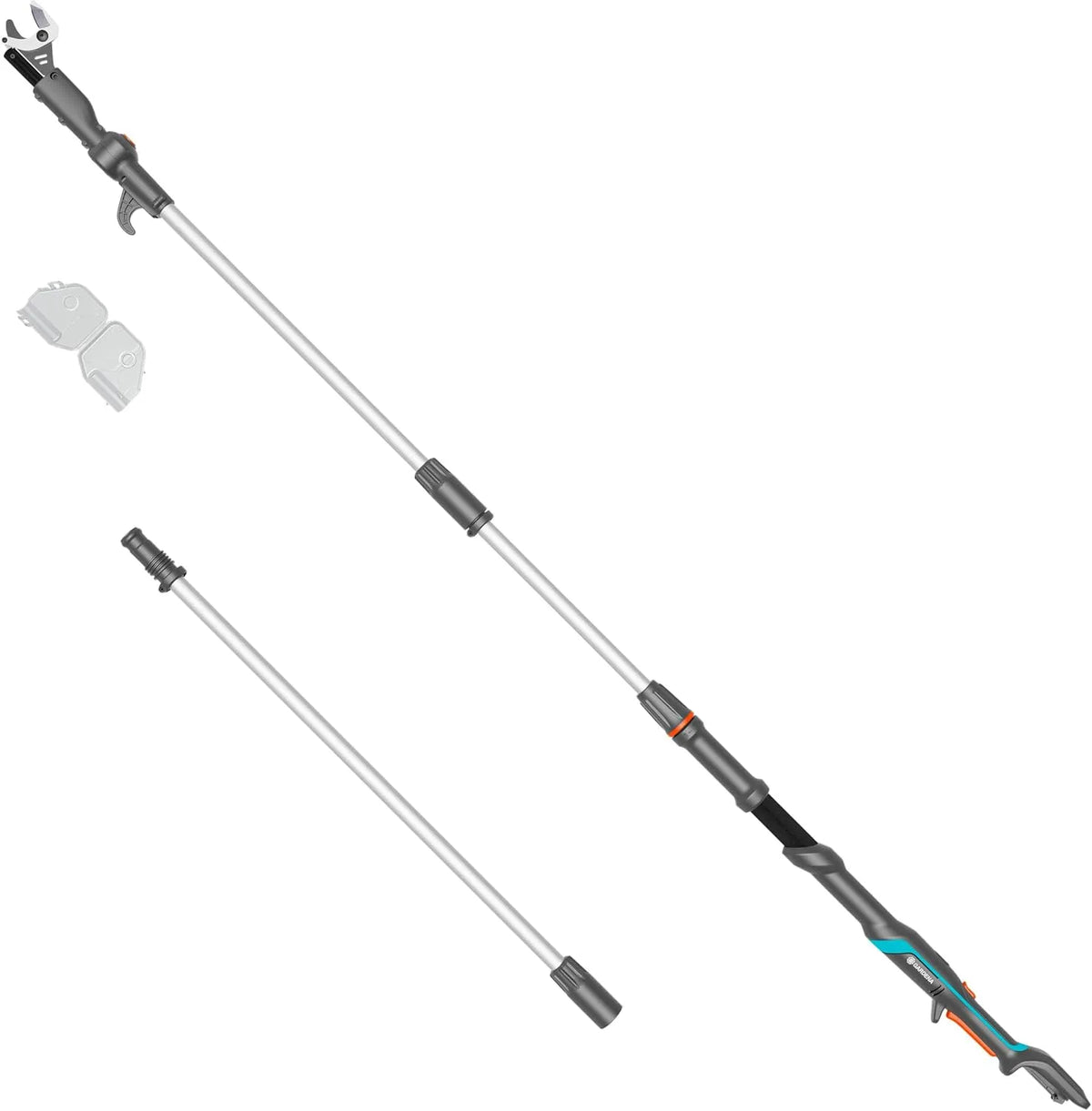 Modell Gardena Akku-Teleskop-Baumschere HighCut 360/18V P4A 14776-55, mit Teleskopstiel für Zweige in bis zu 5 m Höhe, ohne Akku: Astschere