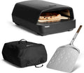 Pizzaofen BURNHARD Gas, Maße 58,5 x 47,7 x 24,8 cm, inklusive. Cordierit-Pizzastein, Tragbarer 5,9 kW Outdoor Ofen für Pizza, 450 °C