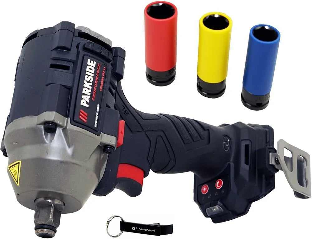 Parkside Modell, PERFORMANCE 20V Akku ½ Schlagschrauber 1,26kg +Schlüsselanhänger 600Nm PPDSSA 20, HEADNMORE Bundle
