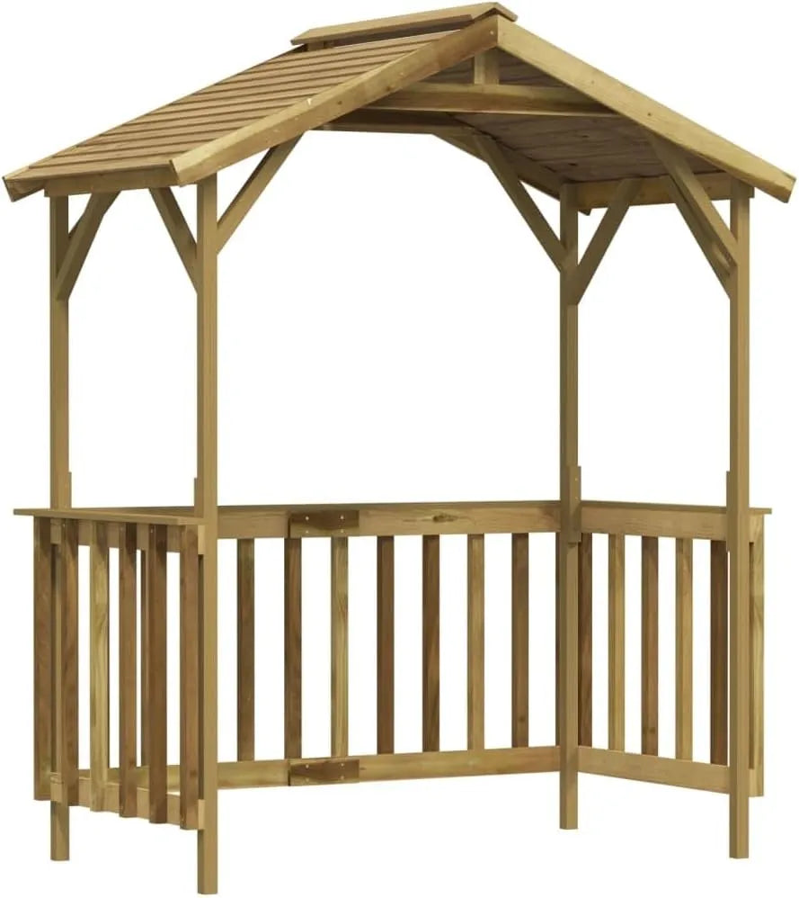 VidaXL Grill, Kiefernholz Imprägniert Grillpavillon Pavillon Grillzelt Grillhütte Überdachung Windschutz Grillüberdachung 163,5x93x210cm