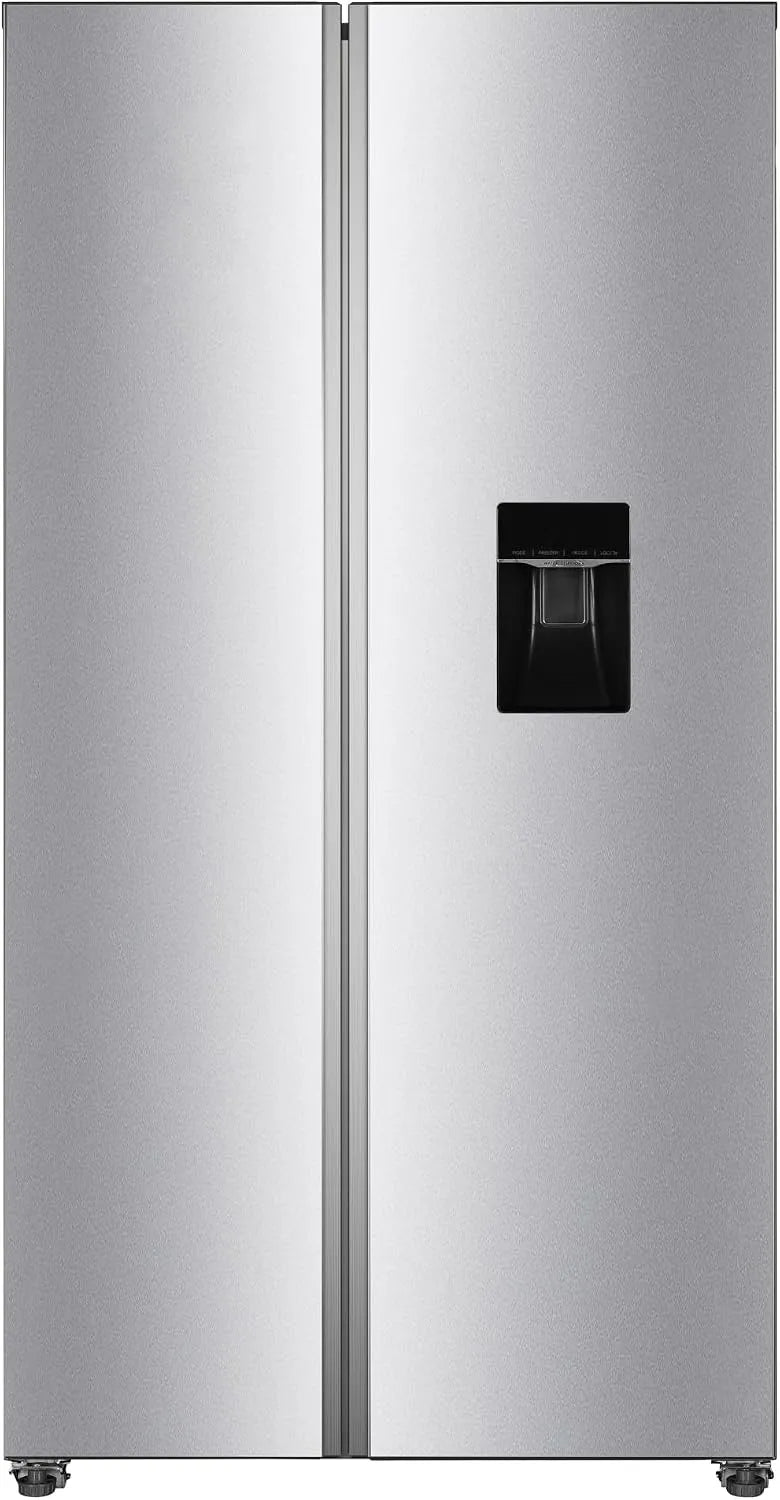 PKM Kühl-Gefrierkombination SBS288-151EIXWD 286kWh, 39dB, Inox Design, Wasserspender, in freistehender Ausführung, Fassungsvermögen 288 Liter Kühlen
