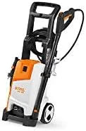 STIHL Hochdruckreiniger RE 100, 110 bar, 440 l/h, Gewicht 16,5 kg und mit 6 m Schlauchlänge, Set für Sprüher, drehbare Düse, flach