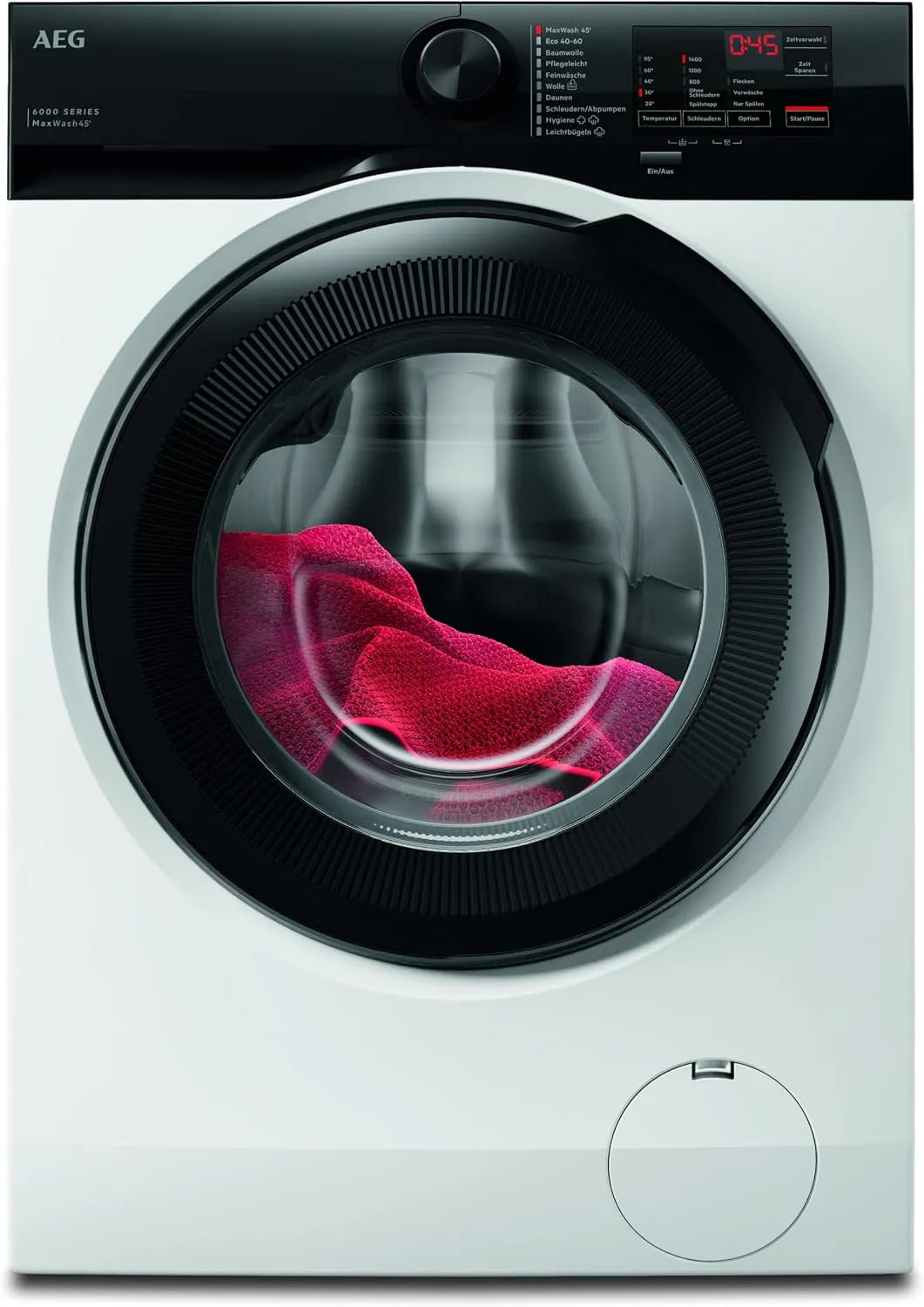 AEG Waschmaschine 6000 1400 L6R6AMZ48FL, Gewicht 8 kg, Serie ProSense: Mengenautomatik für automatische Anpassung von Waschdauer, Energieverbrauch