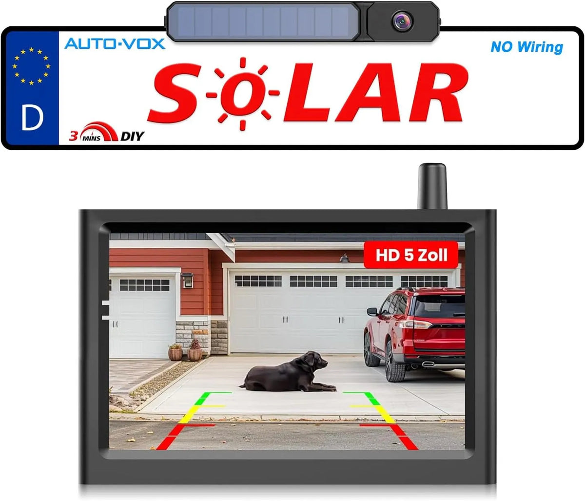 IP69K AUTO-VOX Solar, Stabilem Digitalem Signal, Wohnmobil, SUV, Wasserdicht Auto Rückfahrkameras für LKW, Pkw