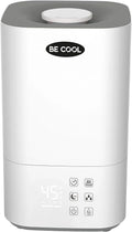 Luftbefeuchter & Aroma-Diffuser BE COOL, Kalt-und Warmluftbefeuchter für bis zu 50m², ION Filter, Schlafzimmer geeignet, HEPA, Kalk, Touchpanel, Weiß