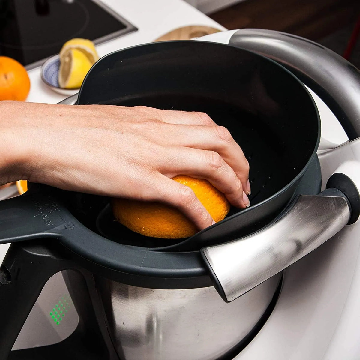 Entsafter TM6 TM5, Dampfentsafter Orangenpresse Granatapfelpresse, mit Ebook Rezeptheft Orangenpresse elektrisch Zitruspresse