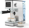 Costway Espressomaschine, mit Milchaufschäumer, 20 Bar Siebträgermaschine mit Touchscreen & 1,7 L abnehmbarem Wassertank, Latte & Cold Brew