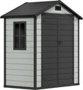Gartenhaus, mit Lüftung & Fenster, 6,2x3,4 Fuß, Maße 189x104cm, Hof und Terrasse, Schiefergrau in Schwarz