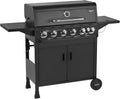 Gasgrill, TAINO BRANDO 6+1 6 Brenner Seitenkocher BBQ Grillwagen Gasgriller