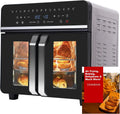 Heißluftfritteuse, 11 Zubehöre, Fassungsvermögen 23L Minibackofen Air fryer, mit Rezeptbuch