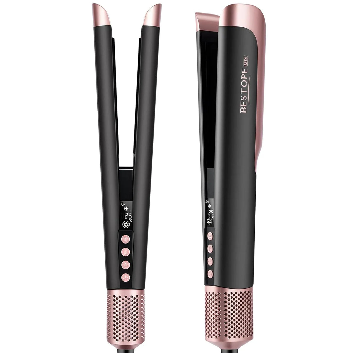 Föhn 2 In 1 Air Haarglätter, Max 160 ℃, 110.000 U, Leistung 1300W, Nass-zu-Trocken Glätteisen, Keine Hitzeschäden, Keine Heißen Platten