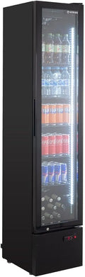 Kühlschrank GKS-160, Getränkekühlschrank Slim I 160 L Getränkekühlschrank, LED I Flaschenkühlschrank abschließbar I Bierkühlschrank 0 bis +10 °C