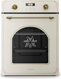 Klarstein Backofen, Fassungsvermögen 49 L, Elizabeth Slim Einbaubackofen, Dampfreinigung, Schwarzes Glas, Breite 45 cm, 9 Funktionen, Energieklasse A