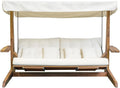 Luna 2600 WESTMANN Hollywoodschaukel, Holzschaukel für bis zu 4 Personen inklusive Sonnenschutz, 260x139x195 cm Beige